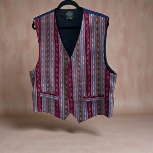 Artesana Men's Vintage Guatemalan Woven Cotton Vest Size Large